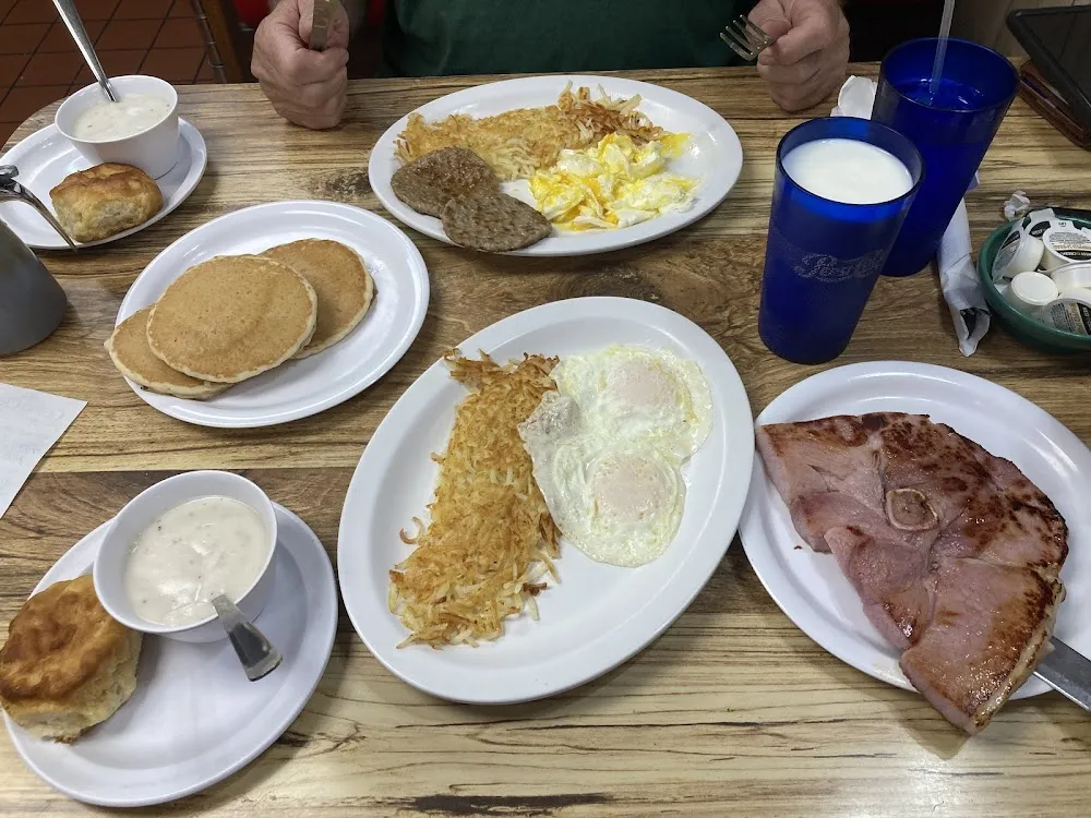 Ham Steak Eggs Pancake